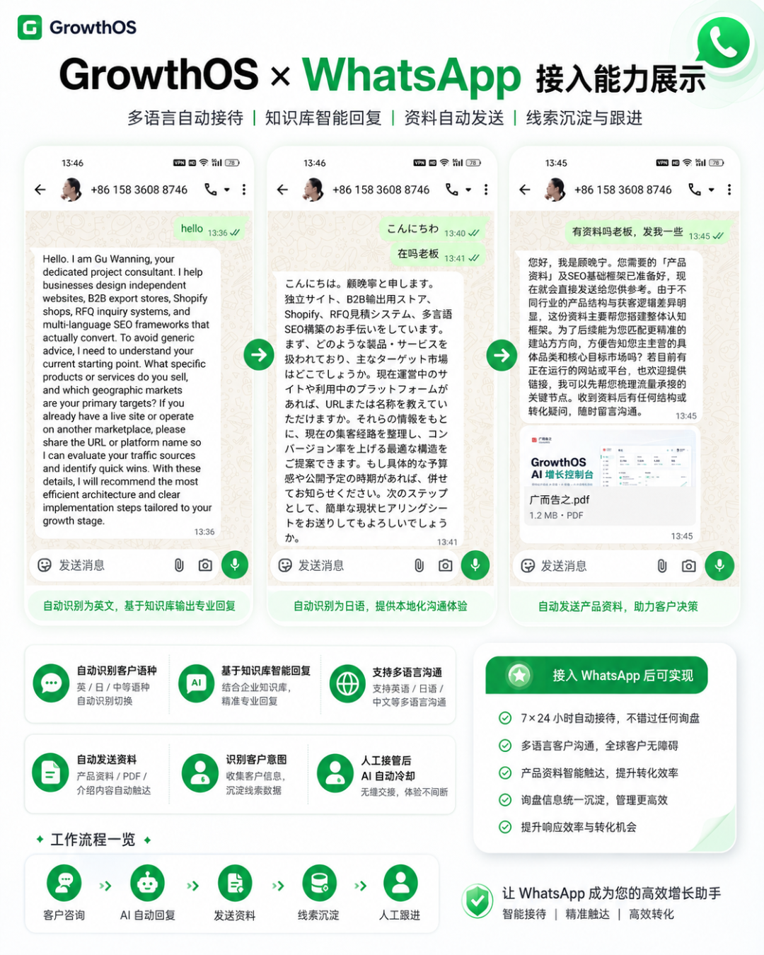 Immagine articolo GrowthOS - 3. WhatsApp per l'export